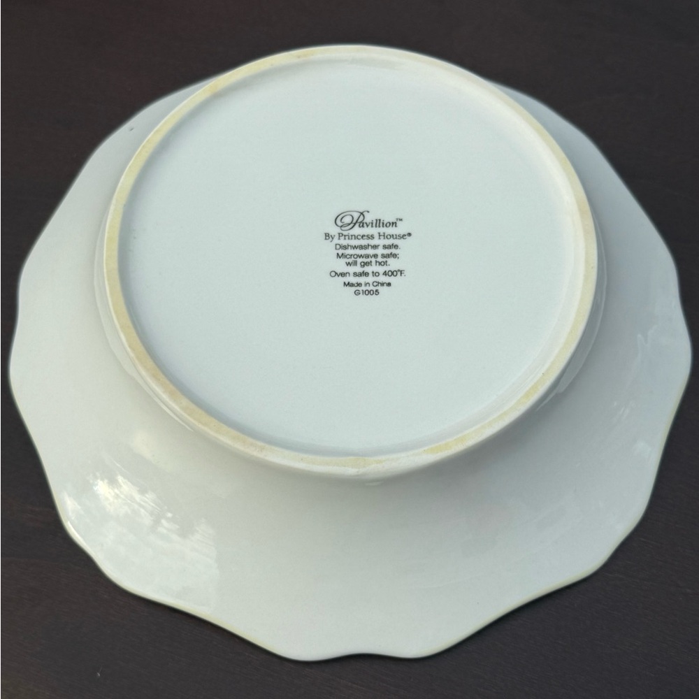 NEW Princess House Ivory Pavillion 9” Pasta Bowl Set - Picture 7 of 10
